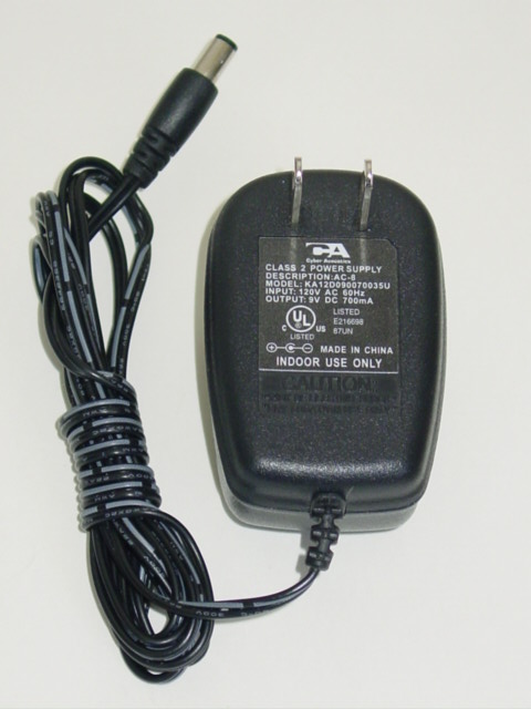 NEW Cyberg Acoustics AC-8 AC Adapter KA12D090070035U 9V 700mA